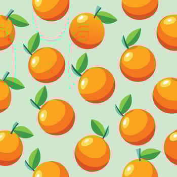 orange seamless pattern illustration vector
