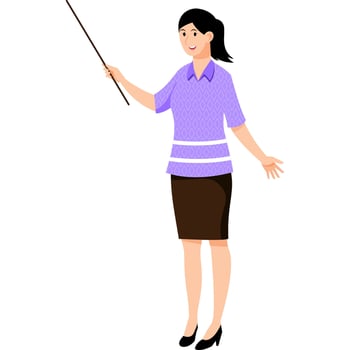 Teacher woman cartoon character modern style avatar vector