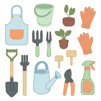 Gardening Tools and Accessories vector