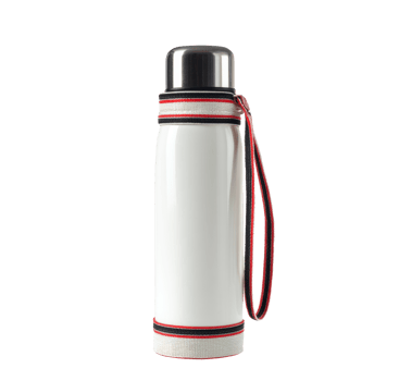Stylish stainless steel water bottle for outdoor adventures png