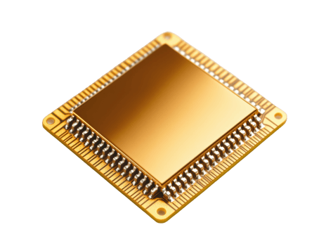 Golden microchip design for technology applications and devices png