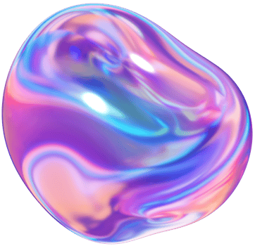 3d holographic blob shape, iridescent fluid abstract form png