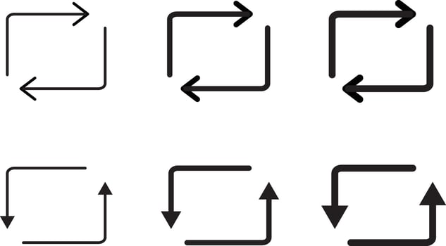 repeat icon set. vector