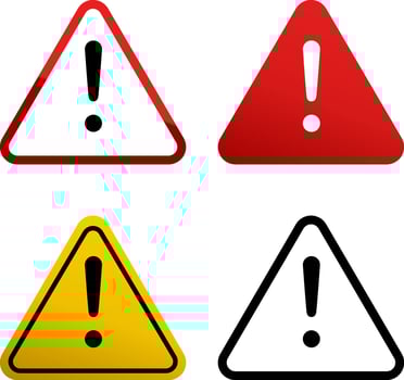 Set of warning and danger signs vector