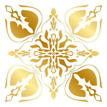 Golden Mandala, Abstract Floral Ornaments, Golden Gradient, Vintage Floral Patterns, Transparent Background png