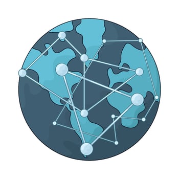 global connection illustration vector