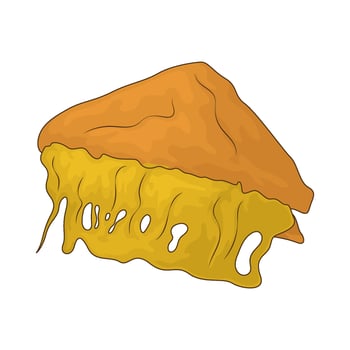 mozzarella sandwich illustration vector