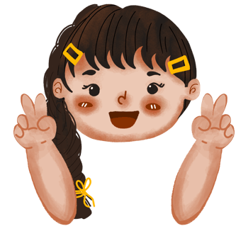 A girl with brown hair and a yellow ribbon png