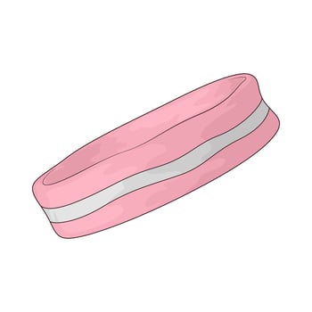 illustration of a pink sweatband vector