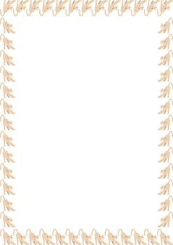 Kitty frame. Cute childish cartoon cat empty frame box. Hand drawn illustration vector