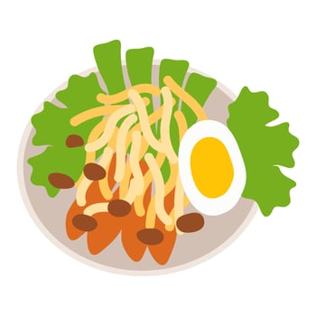 Gado Gado Indonesian Food Illustration vector