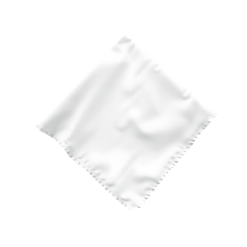 Realistic White Folded Handkerchief Isolated on Transparent Background png