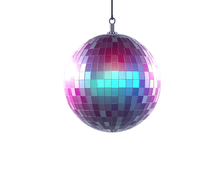 A Colorful Disco Ball Hanging png