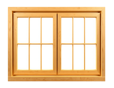 Wooden window with a grid design png