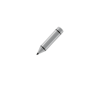 3D Rendered Pencil on Transparent Background png