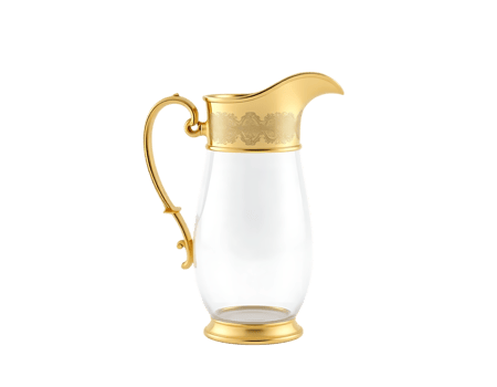 Golden and Clear Glass Pitcher png