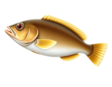 Detailed Illustration of a Golden Fish png
