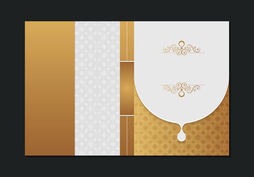 Elegant yellow ramadan Islamic ornament cover. vector