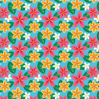 Exquisite Vibrant Floral Pattern Featuring Red, Yellow, and White Blooms vector