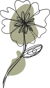 line art floral vector