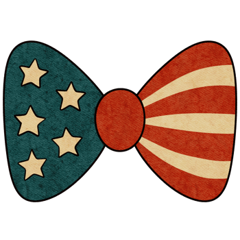 Retro American Flag Bow Tie png