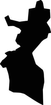 Adh Dhahir Yemen silhouette map vector