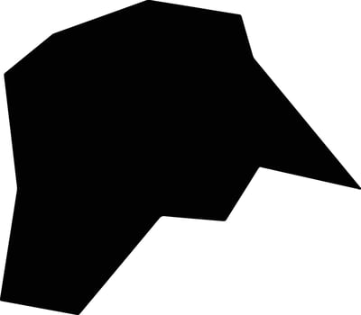 Acarape Brazil silhouette map vector
