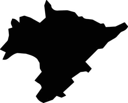 Ainamoi Kenya silhouette map vector