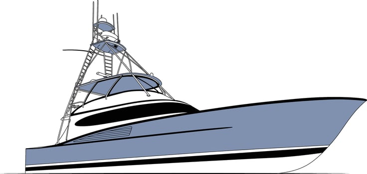 fishing boat for sea vector