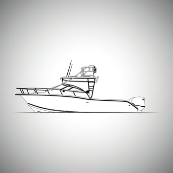 Fishing boat Line art illustration for fisherman T-Shirt art 4 vector