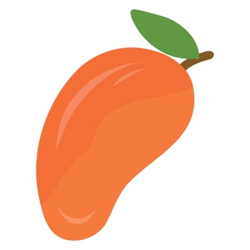 Mango fruit illustration. Mango logo, icon vector