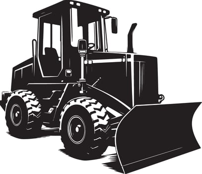Motor Grader Silhouette Road Construction Equipment Icon new trendy 2025 unique vector