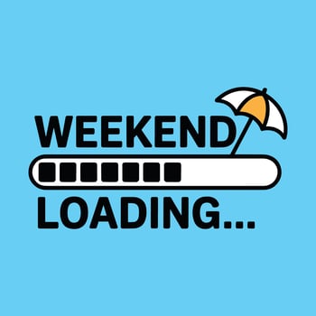 Weekend Loading Funny Beach Relaxation T Shirt Design vector