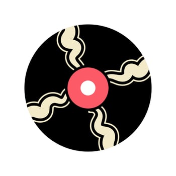 Abstract vinyl record disk. Vintage illustration isolated on white background vector