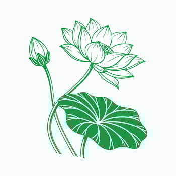 Lotus flower clipart illustration vector
