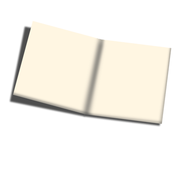 An open book with a blank page png