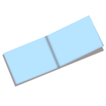 A folded blue book on a black background png