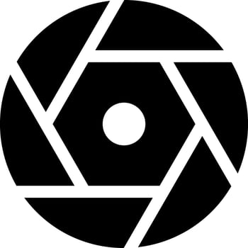 Rounded Filled Shutter Icon vector