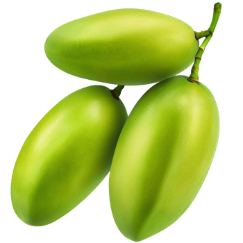 Mango wedges laid out symmetrically png