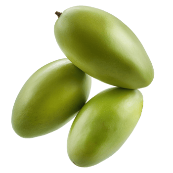 Fresh mango wedges side by side png