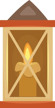 Vintage Metal Lantern vector