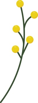 Stem with Yellow Buds vector