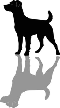 Silhouette Dog Animal Line Art vector