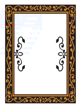 Ornamental Border with Vintage Border Designs for Weddings vector