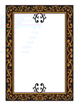 Ornamental Frame with Classic Vintage Floral Embellishments vector