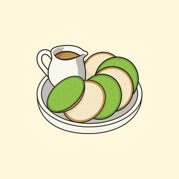 Indonesian Snack Illustration Serabi vector