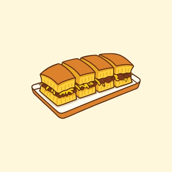 Indonesian Snack Illustration Terang Bulan vector