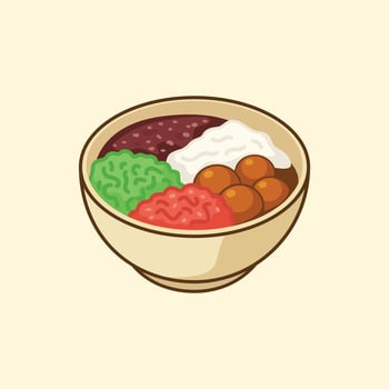 Indonesian Snack Illustration Bubur Madura vector