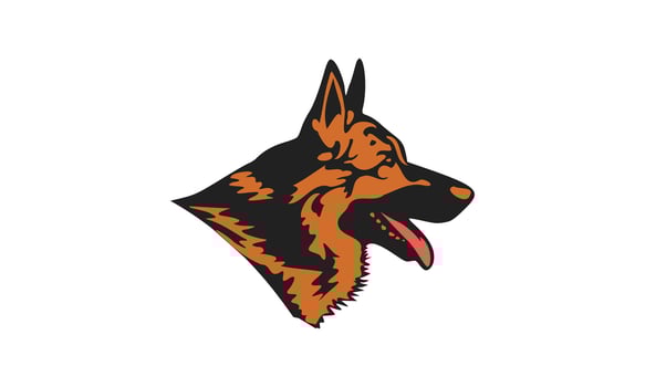 German Shepherd Dog Logo Template vector