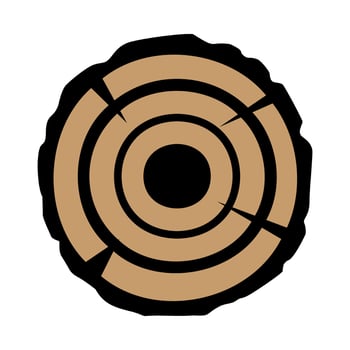 Circular saw blade. Sawmill, woodworking and timber industry concept. illustration vector